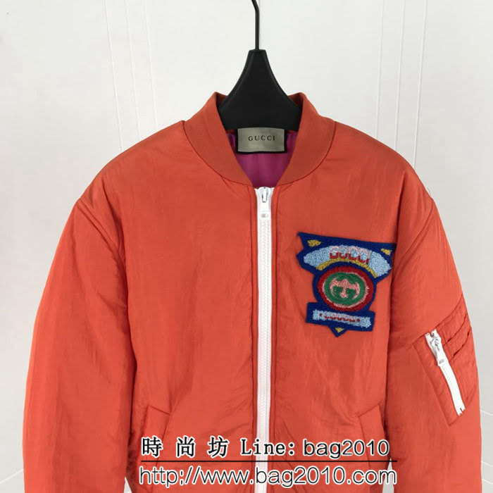 GUCCI古馳 18秋冬新款 專櫃同步 貼標繡花飛行員 夾克棉服外套 ydi1336